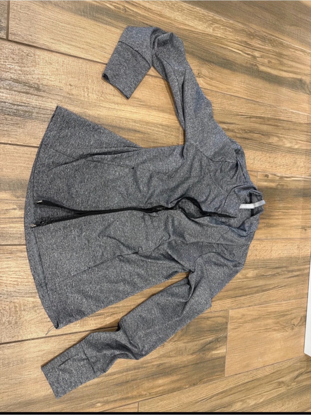 Daisy Fuentes Heather Gray Zip-Up Cardigan Jacket